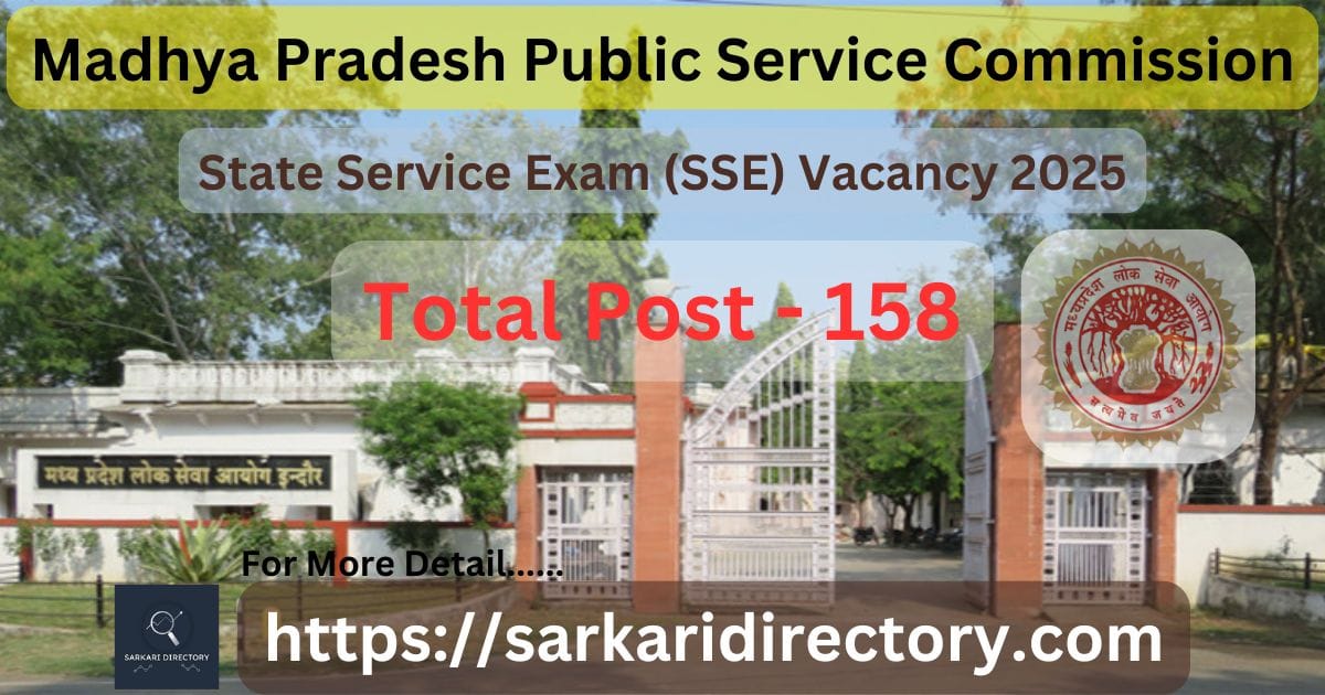 MPPSC SSE Vacancy 2025 Notification