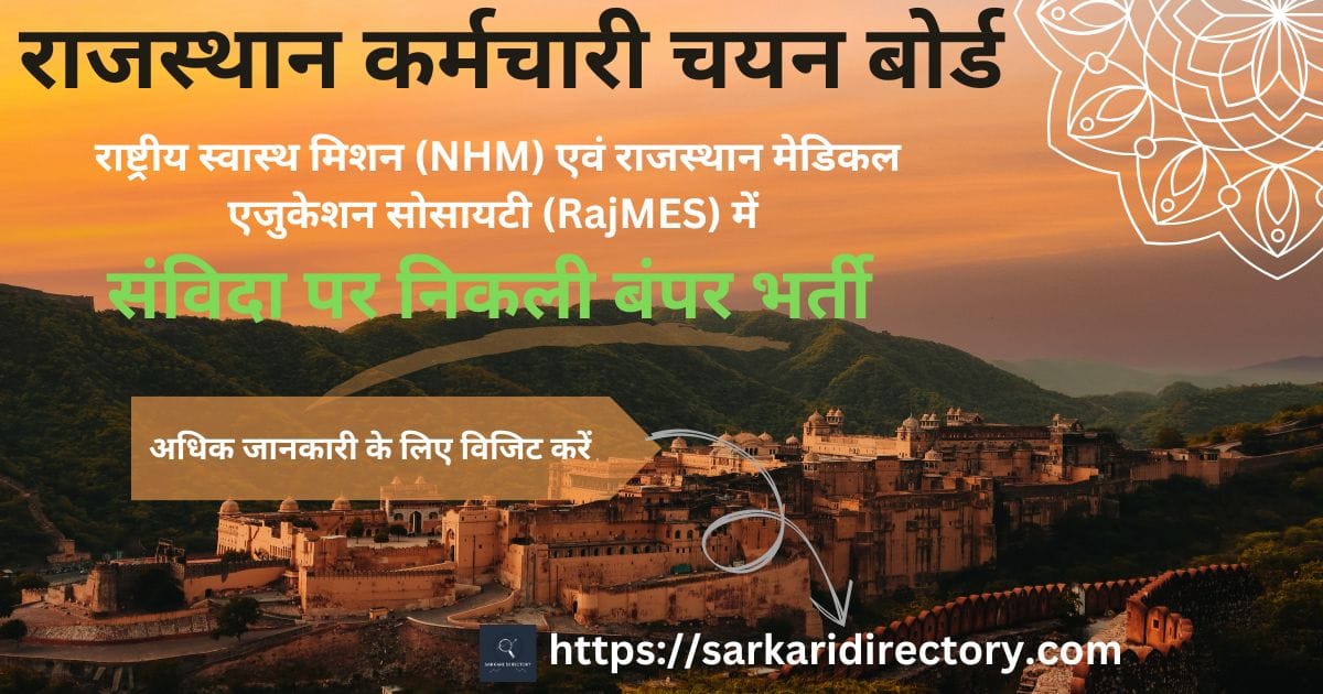 Rajasthan NHM RajMES Recruitment 2025
