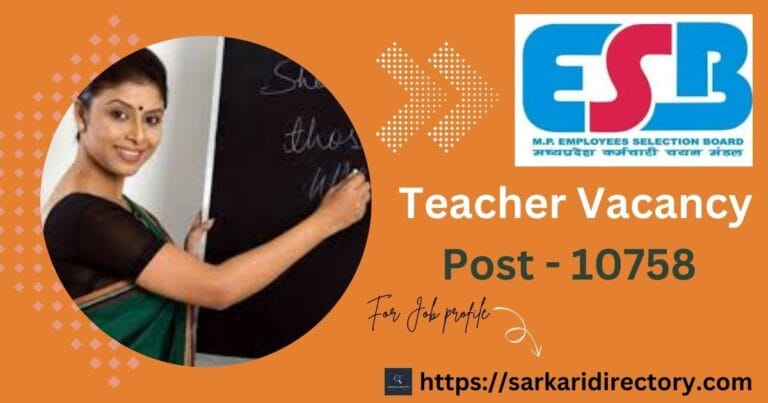 MP Teacher Vacancy 2025