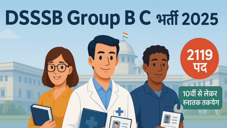 DSSSB Group B C Bharti 2025