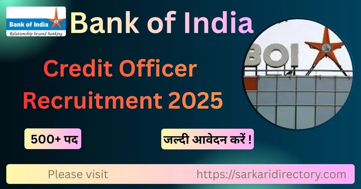 BOI Credit Officer Recruitment 2025